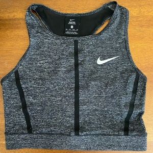Heathered gray cropped Nike Pro tank